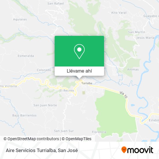 Mapa de Aire Servicios Turrialba