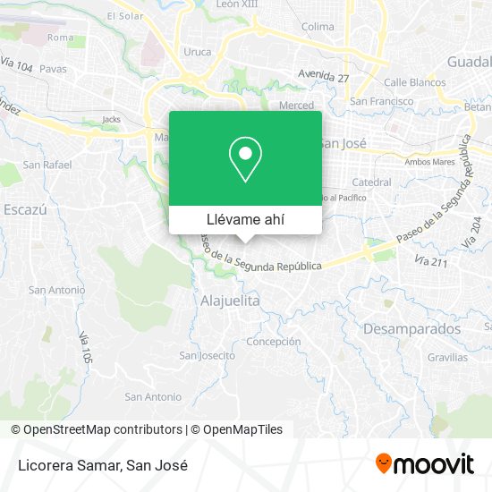 Mapa de Licorera Samar