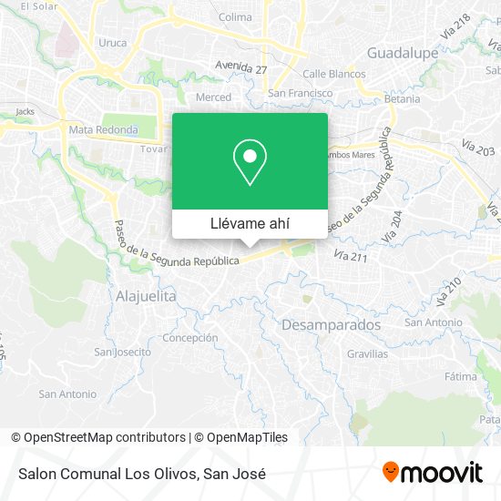 Mapa de Salon Comunal Los Olivos