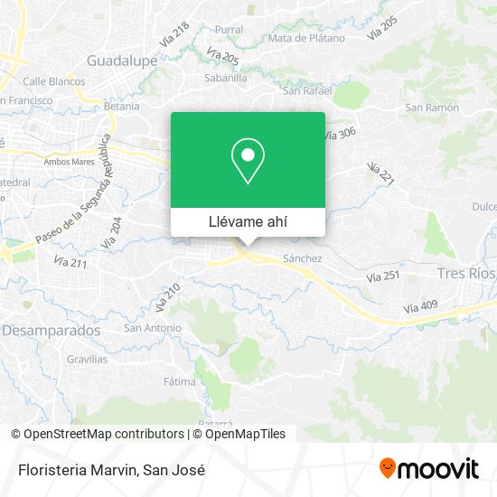 Mapa de Floristeria Marvin