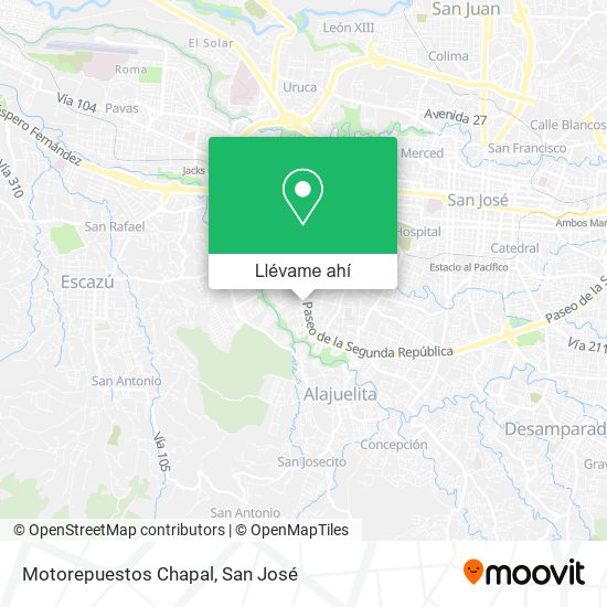 Mapa de Motorepuestos Chapal