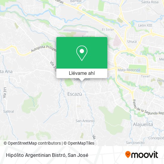Mapa de Hipólito Argentinian Bistró