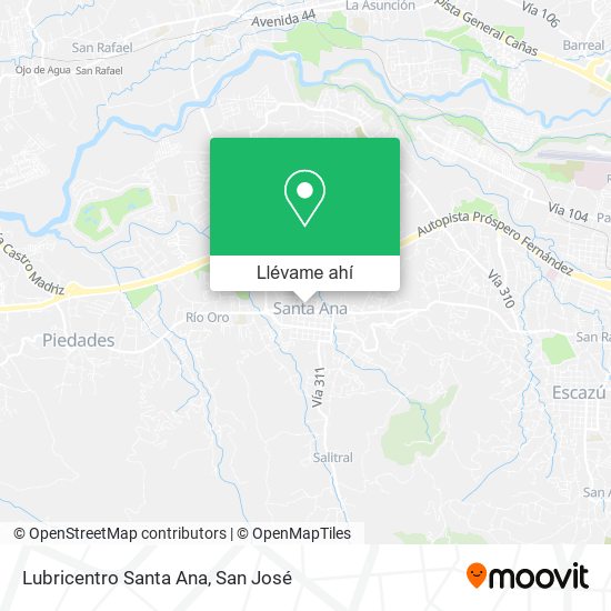 Mapa de Lubricentro Santa Ana