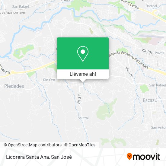 Mapa de Licorera Santa Ana