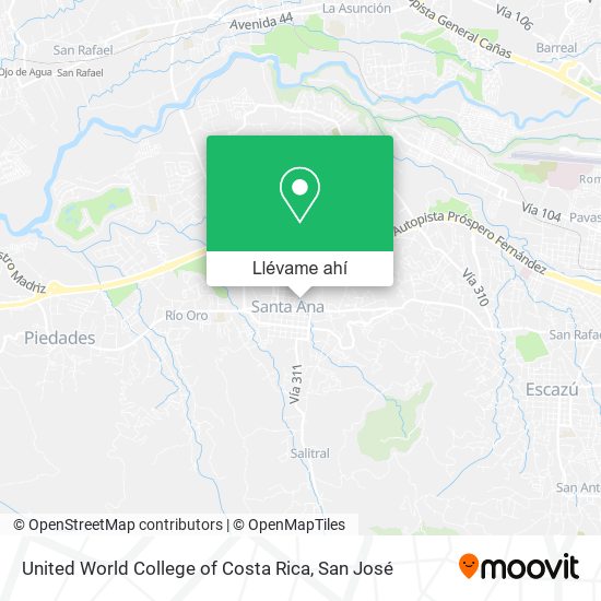 Mapa de United World College of Costa Rica