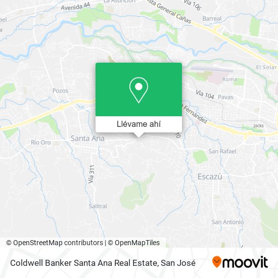 Mapa de Coldwell Banker Santa Ana Real Estate