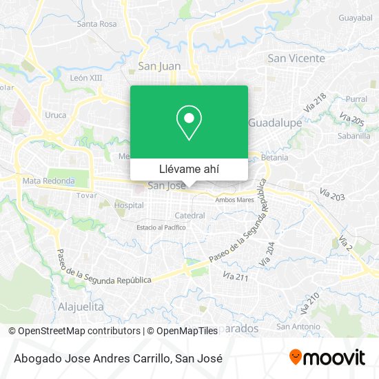Mapa de Abogado Jose Andres Carrillo