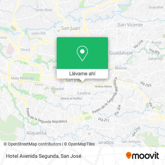 Mapa de Hotel Avenida Segunda