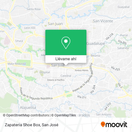 Mapa de Zapateria Shoe Box