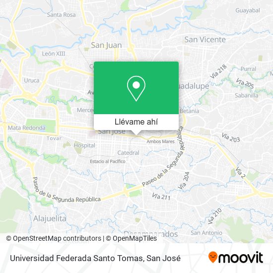 Mapa de Universidad Federada Santo Tomas