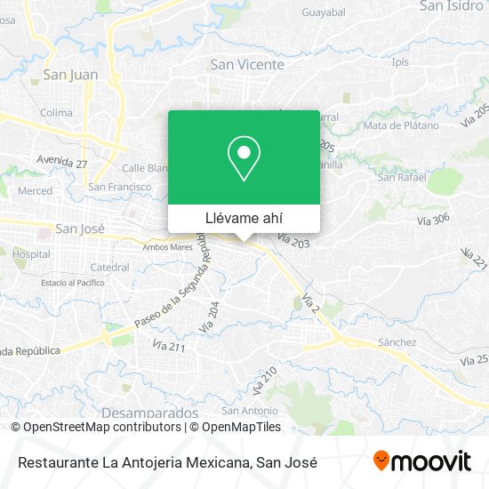 Mapa de Restaurante La Antojeria Mexicana