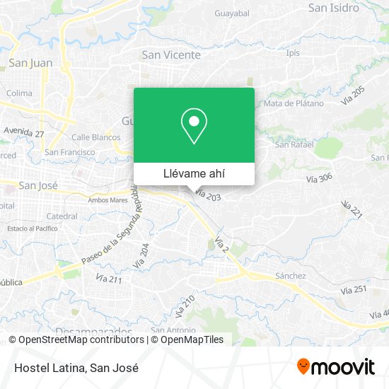 Mapa de Hostel Latina