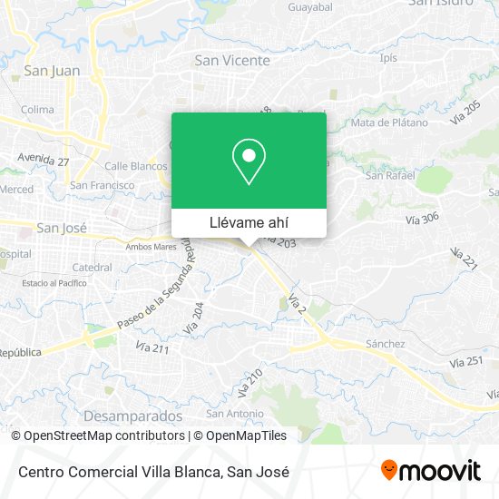 Mapa de Centro Comercial Villa Blanca