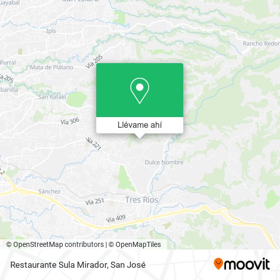 Mapa de Restaurante Sula Mirador