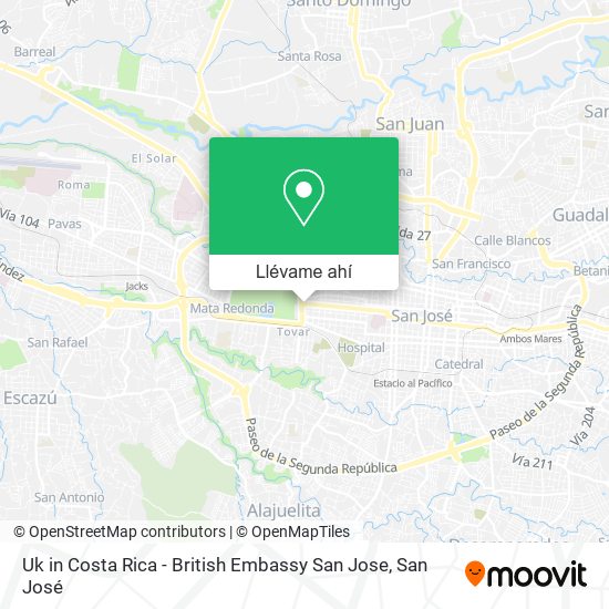 Mapa de Uk in Costa Rica - British Embassy San Jose