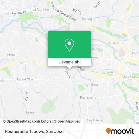Mapa de Restaurante Tabows