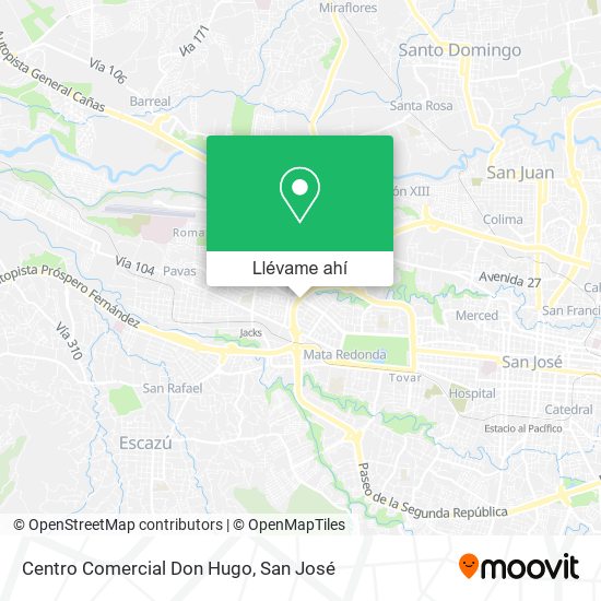Mapa de Centro Comercial Don Hugo