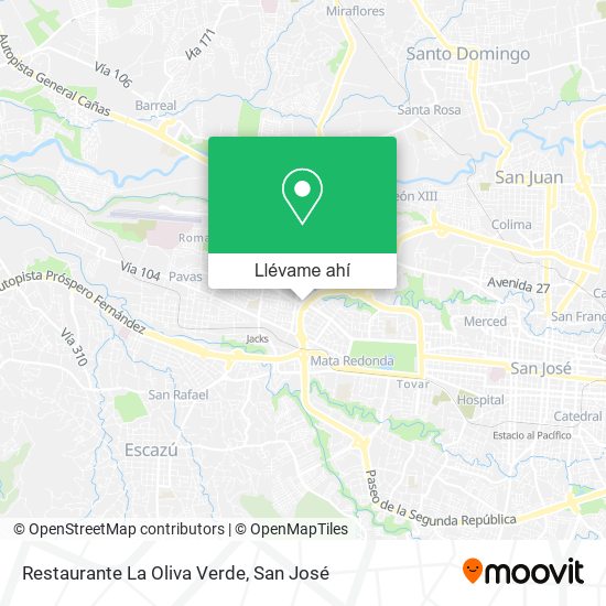Mapa de Restaurante La Oliva Verde