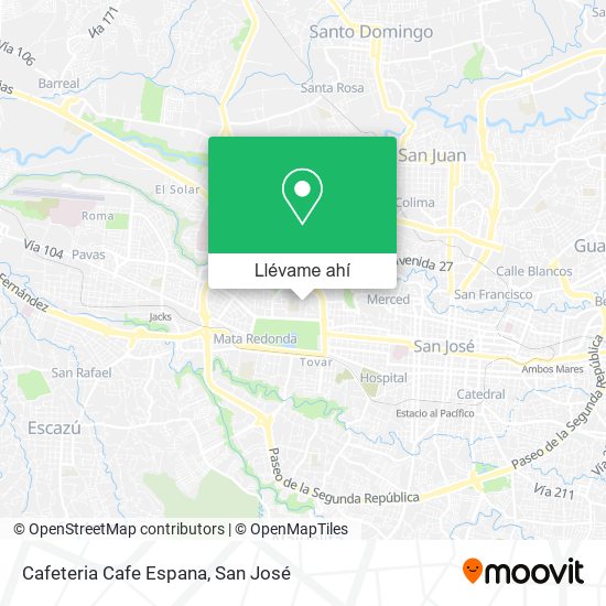 Mapa de Cafeteria Cafe Espana