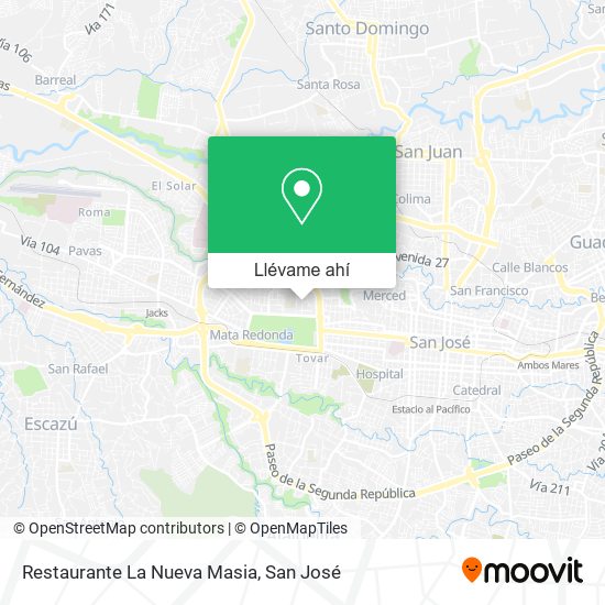 Mapa de Restaurante La Nueva Masia