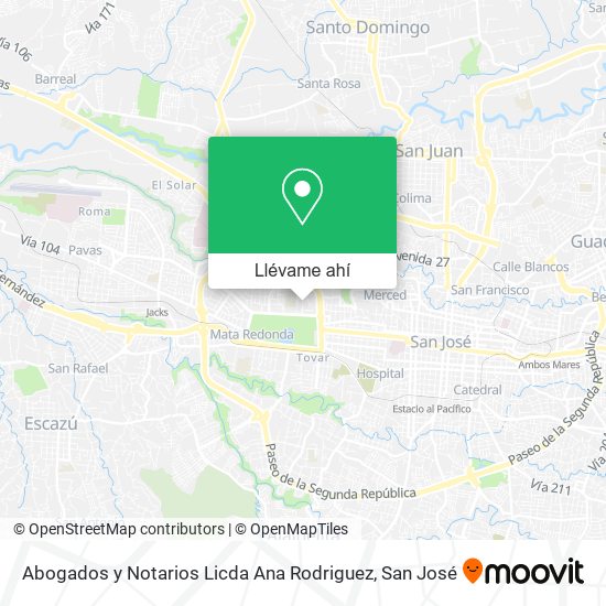 Mapa de Abogados y Notarios Licda Ana Rodriguez