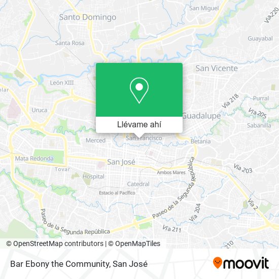 Mapa de Bar Ebony the Community