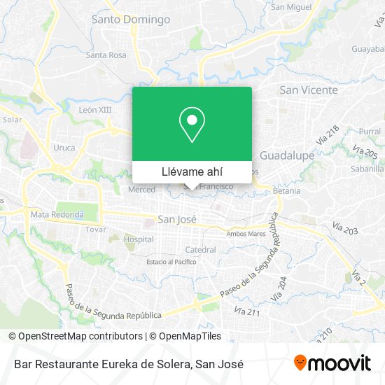 Mapa de Bar Restaurante Eureka de Solera