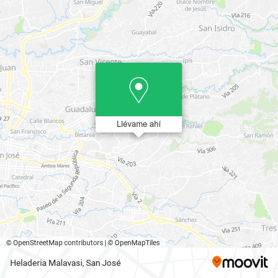 Mapa de Heladeria Malavasi