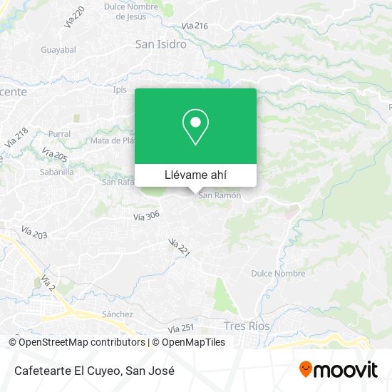 Mapa de Cafetearte El Cuyeo