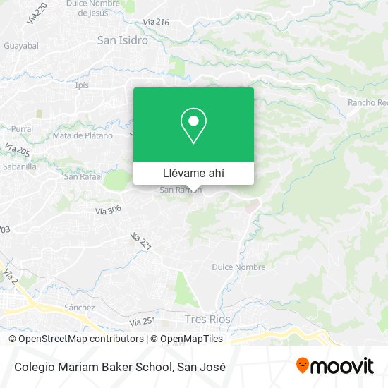 Mapa de Colegio Mariam Baker School