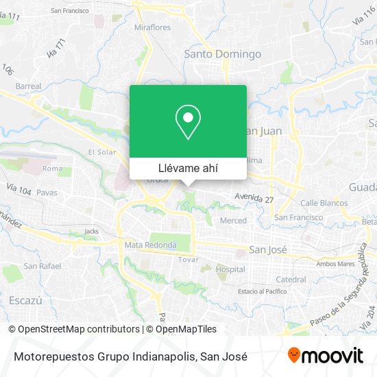 Mapa de Motorepuestos Grupo Indianapolis