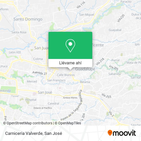 Mapa de Carniceria Valverde
