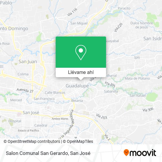 Mapa de Salon Comunal San Gerardo