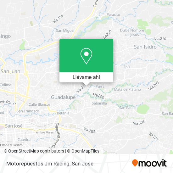 Mapa de Motorepuestos Jm Racing