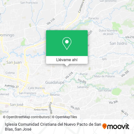 Mapa de Iglesia Comunidad Cristiana del Nuevo Pacto de San Blas