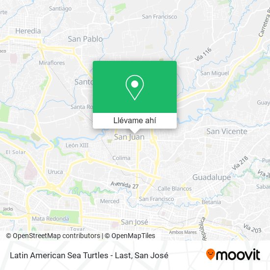 Mapa de Latin American Sea Turtles - Last