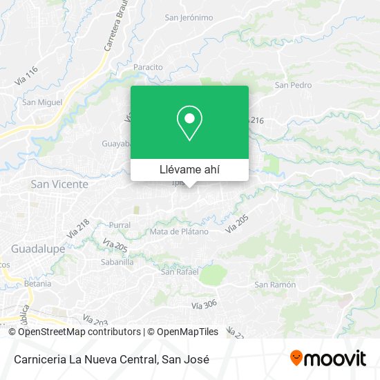 Mapa de Carniceria La Nueva Central