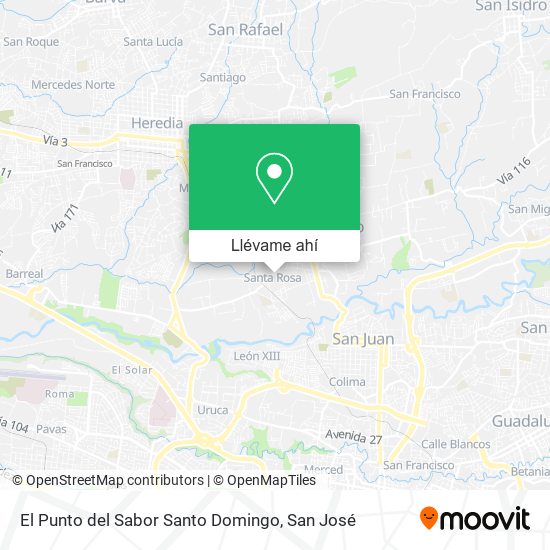 Mapa de El Punto del Sabor Santo Domingo