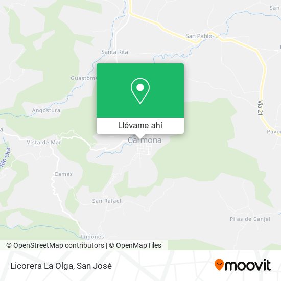 Mapa de Licorera La Olga