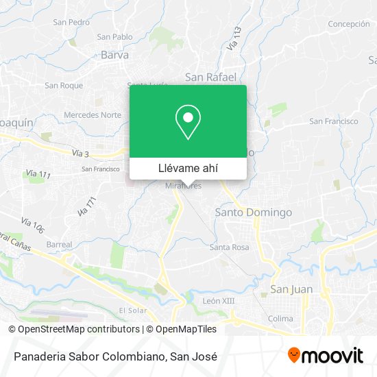 Mapa de Panaderia Sabor Colombiano