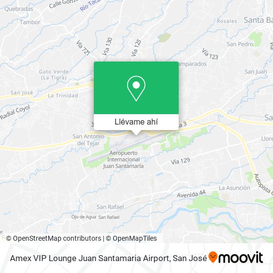 Mapa de Amex VIP Lounge Juan Santamaria Airport