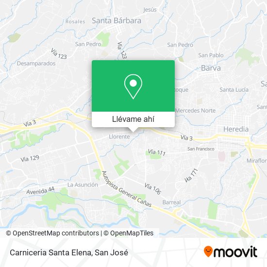 Mapa de Carniceria Santa Elena