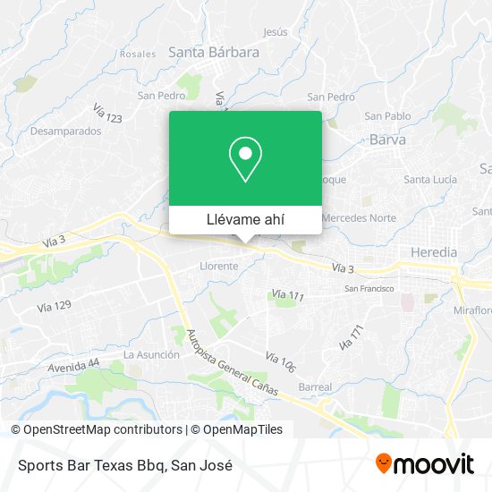 Mapa de Sports Bar Texas Bbq