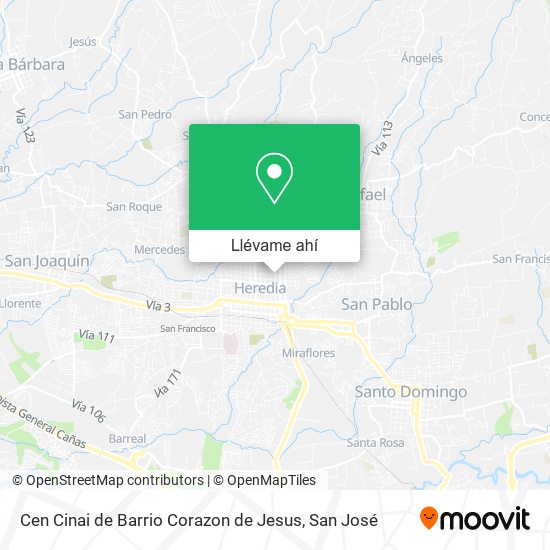 Mapa de Cen Cinai de Barrio Corazon de Jesus