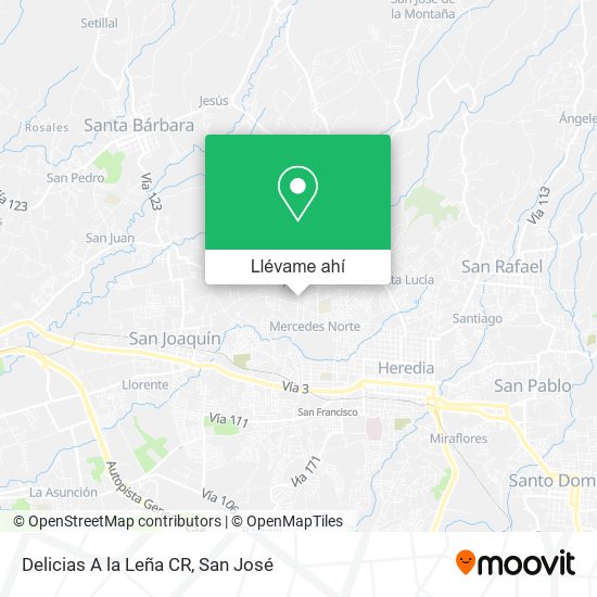 Mapa de Delicias A la Leña CR