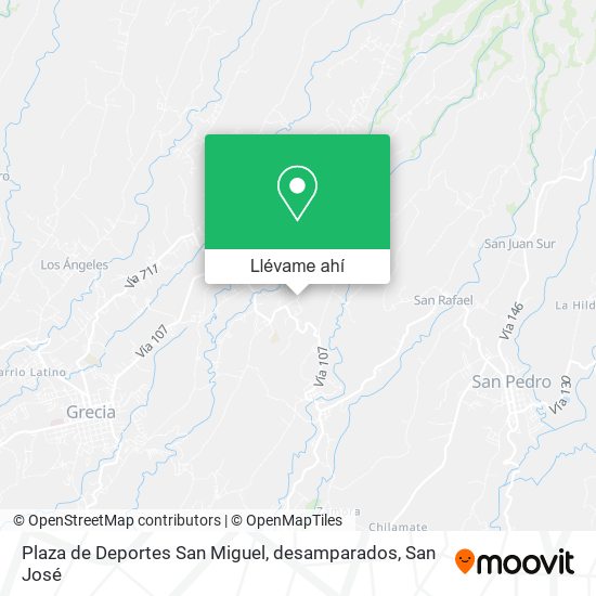 Mapa de Plaza de Deportes San Miguel, desamparados