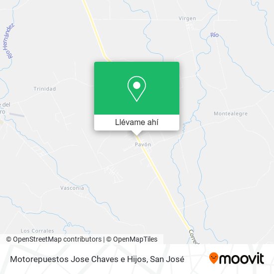 Mapa de Motorepuestos Jose Chaves e Hijos