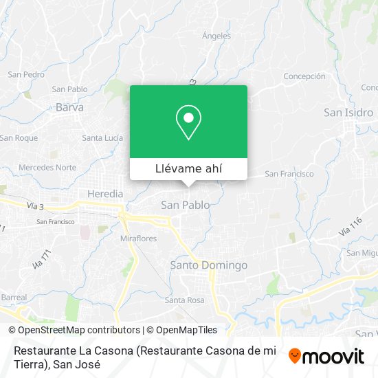 Mapa de Restaurante La Casona (Restaurante Casona de mi Tierra)