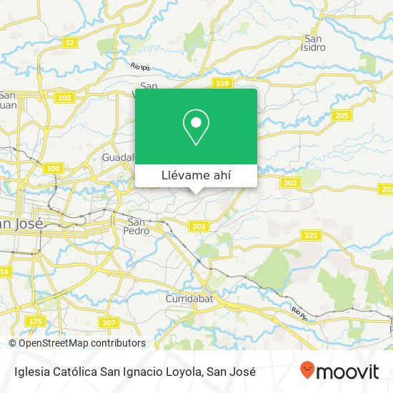 Mapa de Iglesia Católica San Ignacio Loyola