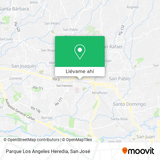 Mapa de Parque Los Angeles Heredia